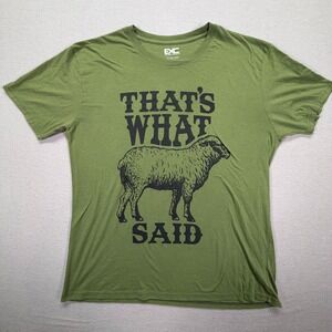 Extreme Concepts Mens T-Shirt Regular Olive Green That's What Sheep Said XL